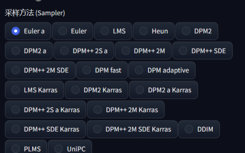 stable diffusion常用参数说明：Sampler（采样器/采样方法）如何选择？