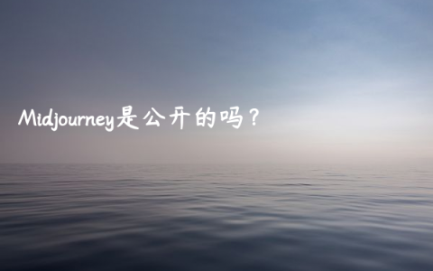 Midjourney是公开的吗？