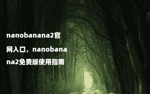 nanobanana2官网入口，nanobanana2免费版使用指南