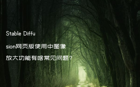Stable Diffusion网页版使用中图像放大功能有啥常见问题?