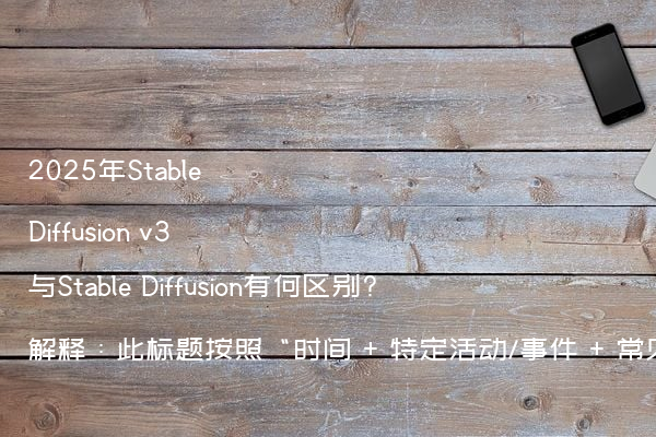 2025年Stable Diffusion v3与Stable Diffusion有何区别?解释：此标题按照“时间 + 特定活动/事件 + 常见问题”的结构生成，时间是“2025年”，特定活动/事件是“Stable Diffusion v3与Stable Diffusion对比”，常见问题是“有何区别”，长度在20 - 30字内且只使用了疑问号。