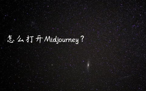 怎么打开Midjourney？