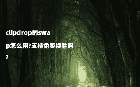 clipdrop的swap怎么用?支持免费换脸吗?