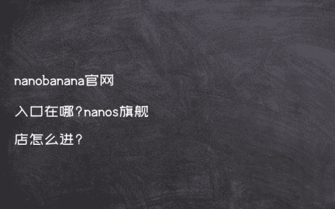 nanobanana官网入口在哪?nanos旗舰店怎么进?