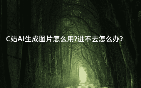 C站AI生成图片怎么用?进不去怎么办?