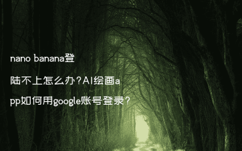 nano banana登陆不上怎么办?AI绘画app如何用google账号登录?