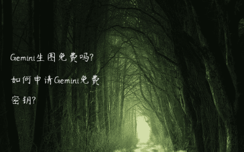 Gemini生图免费吗?如何申请Gemini免费密钥?