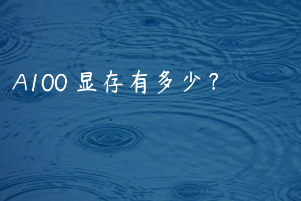 A100 显存有多少？