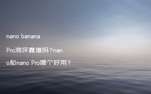 nano banana Pro测评靠谱吗?nano和nano Pro哪个好用?