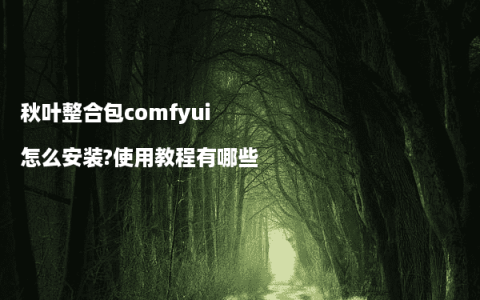 秋叶整合包comfyui怎么安装?使用教程有哪些