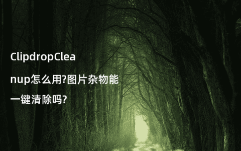 ClipdropCleanup怎么用?图片杂物能一键清除吗?