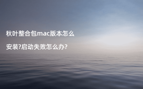秋叶整合包mac版本怎么安装?启动失败怎么办?