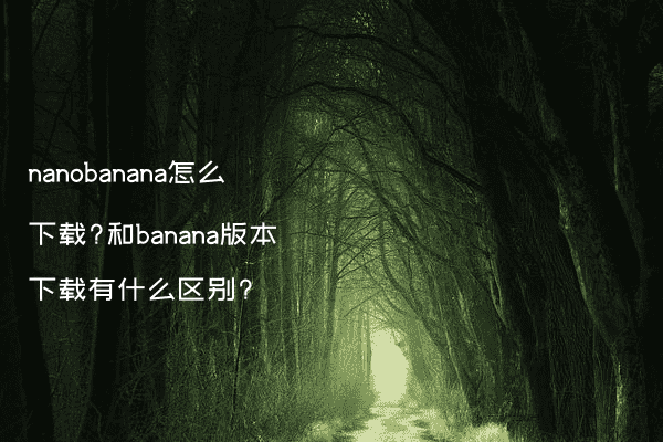 nanobanana怎么下载?和banana版本下载有什么区别?