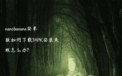 nanobanana安卓版如何下载?APK安装失败怎么办?