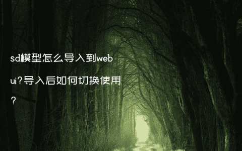 sd模型怎么导入到webui?导入后如何切换使用?