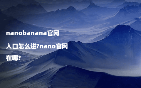 nanobanana官网入口怎么进?nano官网在哪?
