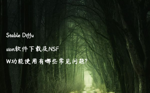 Stable Diffusion软件下载及NSFW功能使用有哪些常见问题?