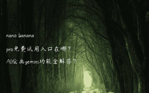 nano banana pro免费试用入口在哪？AI绘画gemini功能全解答？