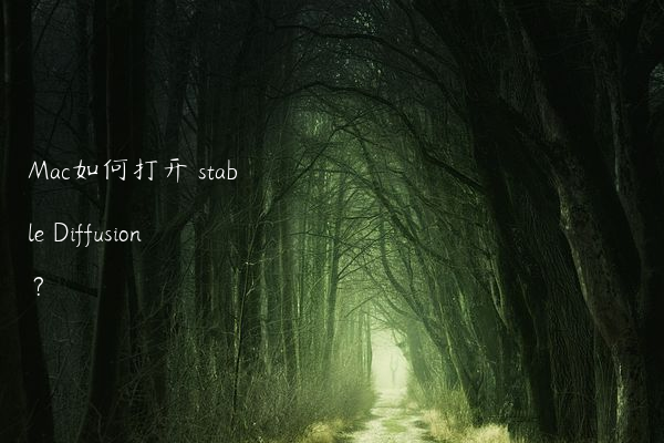 Mac如何打开 stable Diffusion？