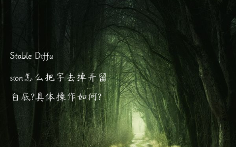 Stable Diffusion怎么把字去掉并留白底?具体操作如何?
