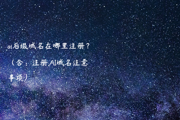 ai后缀域名在哪里注册？（含：注册.AI域名注意事项）