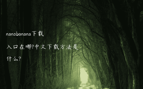nanobanana下载入口在哪?中文下载方法是什么?