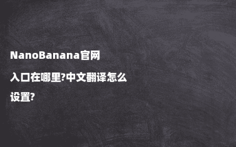 NanoBanana官网入口在哪里?中文翻译怎么设置?