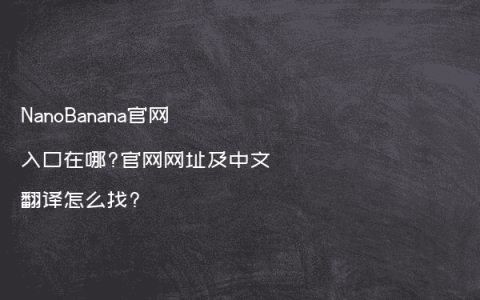 NanoBanana官网入口在哪?官网网址及中文翻译怎么找?