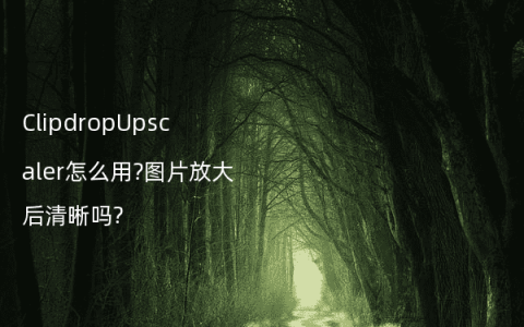 ClipdropUpscaler怎么用?图片放大后清晰吗?