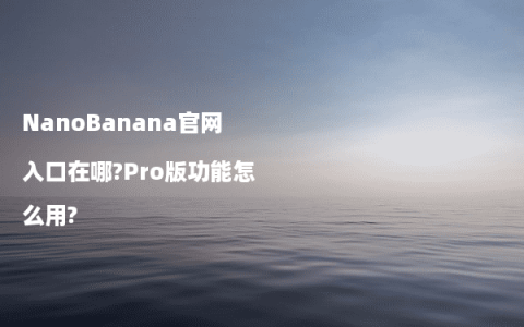 NanoBanana官网入口在哪?Pro版功能怎么用?