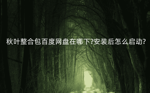 秋叶整合包百度网盘在哪下?安装后怎么启动?