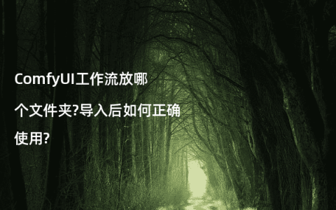 ComfyUI工作流放哪个文件夹?导入后如何正确使用?
