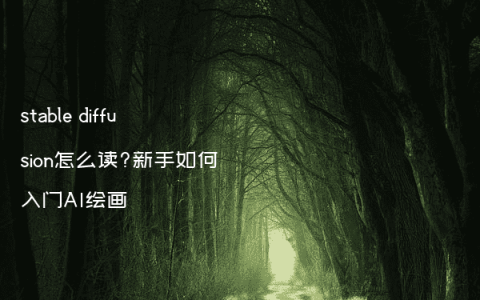 stable diffusion怎么读?新手如何入门AI绘画