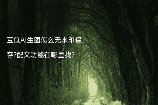 豆包AI生图怎么无水印保存?配文功能在哪里找?