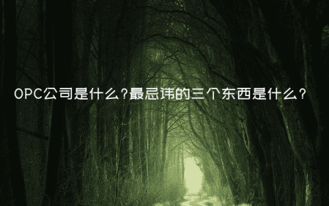 OPC公司是什么?最忌讳的三个东西是什么?