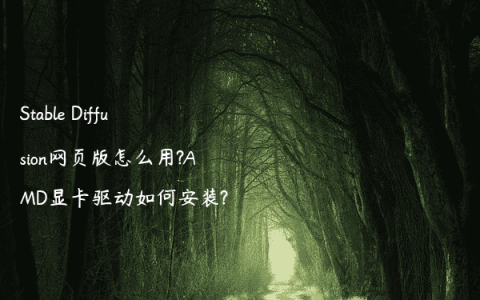 Stable Diffusion网页版怎么用?AMD显卡驱动如何安装?