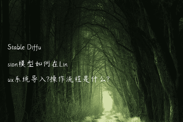 Stable Diffusion模型如何在Linux系统导入?操作流程是什么?